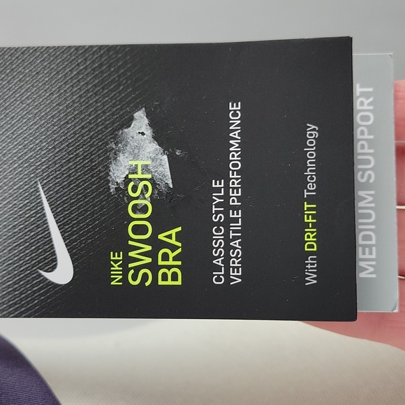 Nike Dri Fit Medium Support Sport Bra purole & Coral Size XLarge NWT - Picture 9 of 12